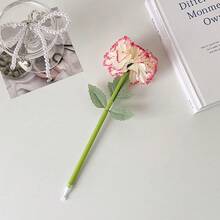 1pc Creative Artificial Carnation Flower Bouquet Ballpoint Pen, Mother's Day Teacher's Day Gift Writing Pen Prop Pen - Multicolor - View 14