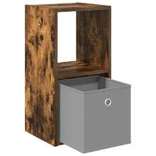 vidaXL Nachttisch 2 stk. Geräucherte Eiche 30,5 x 27 x 59,5 cm Geeignet für Wohn- und Schlafzimmer; ideal für Kommoden und Nachttische mit Schubladen; platzsparende Montage; perfekt als Geschenk oder Wohnaccessoire. - Braun - Übersicht 4
