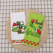 The Grinch 2Pcs Christmas Kitchen Towels, Bathroom Hand Towels, Christmas Decorations, Kitchen Towels, Bathroom Decor, Housewarming Gift, Host Hostess Gift - Multicolor - View 5