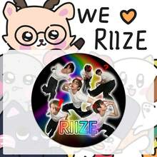 RII/Z/E Boy Band Brooch Badge Cute Niche Creative DIY Brooch Exquisite Packaging Decoration Gift 58mm - Multicolor - View 3
