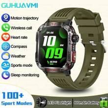 1件 GUHUAVMI 2024 新款戶外 GPS 追蹤智能手錶（男款），2.01 吋（5.1cm）HD 全觸控螢幕，支援無線通話、語音助手、訊息通知、指南針、100+ 種運動模式腕帶，600mAh 電池，LED 手電筒功能，心率與血氧監測，IP68 防水智能手錶（女款），兼容 Android 和 iOS 系統 - 彩色 - 查看 15