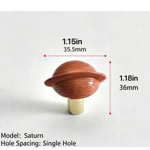 1pc Creative Cartoon Planet Single Hole Drawer Handle, Kids Room Decor For Wardrobe, Bookshelf, Shoe Cabinet, Small Pull Handle, Perfect For Closet Doors, Luxury Home Decor | Elegant Cabinet Knob - single hole - View 12