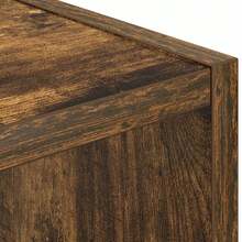 vidaXL Nachttisch 2 stk. Geräucherte Eiche 30,5 x 27 x 59,5 cm Geeignet für Wohn- und Schlafzimmer; ideal für Kommoden und Nachttische mit Schubladen; platzsparende Montage; perfekt als Geschenk oder Wohnaccessoire. - Braun - Übersicht 8