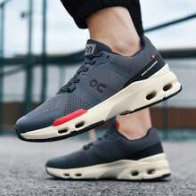 男士透氣休閒運動鞋，空氣網布慢跑鞋，輕量夏季戶外運動鞋，大尺碼 39-45，男士慢跑運動鞋 - 灰色 - 查看 7
