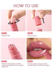 USHAS Volumizing Moisturizing Lip Glaze, Lightweight Hydrating Lip Gloss, Shiny Color, Rich In Natural Pigments Soft Lip Essence, Repairs Dry Lips, Suitable For Daily Wear, Dates, Parties, Women Girls Lip Makeup Gift - #05 Blueberry Jelly - View 6