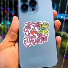 3Inch 1PC Jesus Faith Christian Sticker, Cute Minimal Scripture Inspired Design For Laptops, Notebooks, Water Bottles, Cups, Journals, Lockers, Perfect Gift For Students, Teachers, Office Workers, Creatives, And Faith Inspired Decor Lovers - Multicolor - View 4