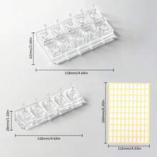 5-10pcs Acrylic Transparent Nail Display Stands, Fake Nail Practice Display Rack, Fixed Adhesive Strips Nail Art Accessories, Nail Salon Home Styling Design Tools - Multicolor - View 9