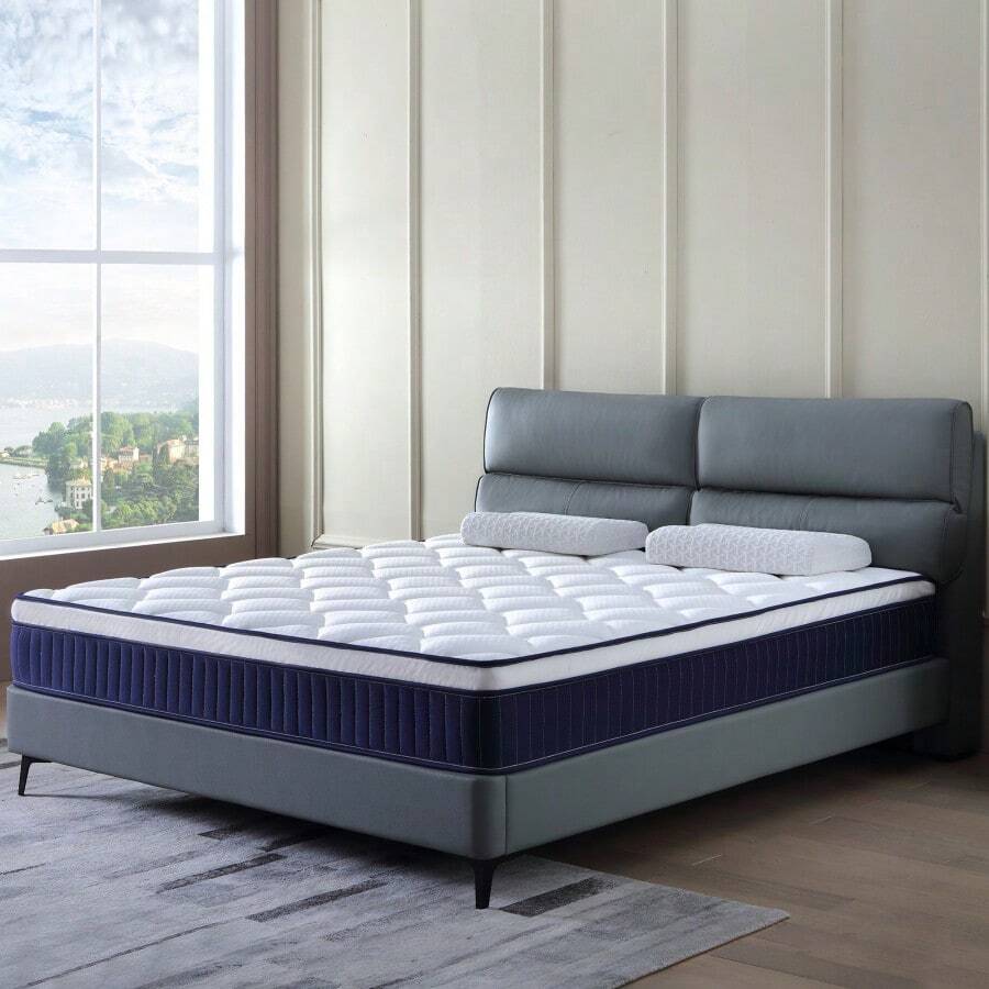 Alwyn Home Innerspring Mattress Medium Hybrid Mattress In A Box With Certipur-US Certified Pocket Spring, Pressure Relief, And Motion Isolation-XY267094 - Multicolor - View 1