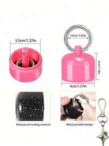 1pc Portable Jewelry Storage Box, Pill Box Keychain, Keychain, Portable Ring Holder Keychain, Women's Travel Ring Holder Keychain, Earrings, Rings, Small Round Metal Ring Box, Convenient For Outdoor Travel Jewelry Storage - Multicolor - View 10
