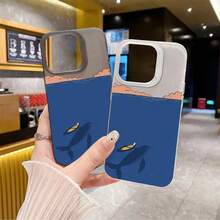Funda de teléfono delgada y elegante con diseño láser llamativo y colores de contraste geniales – resistente al agua, a prueba de caídas y a prueba de arañazos. ¡Exactamente lo que necesitas si te gusta un look individual y llamativo! Compatible con Phone 7 y a partir de S21 Dolphin - Carcasa de TPU color plata transparente negra-2 - Ver 2