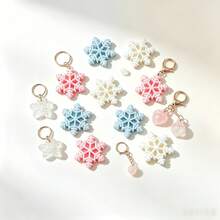 30/50pcs Mixed Original Molded Snowflake DIY Set For Earrings, Hair Accessories, Beaded Bracelets, Resin Craft Decoration Patch Material Kit (Aged 14+) - Multicolor - View 4