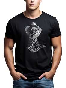 Summer Outfit For Men, Men's  T-Shirt Black - 黑色 - 查看 5