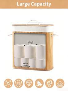 Multi-Material Laundry Hamper With Lid, Size 40*30*50cm, Built-In Waterproof Lining, Portable Thick Rope Handles, Large Capacity For Dust And Moisture Prevention, Multiple Colors Available - Multiple Specifications - View 8