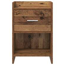 vidaXL Nachttische Altholz 40 x 30 x 60 cm Holzwerkstoff Geeignet für Wohn- und Schlafzimmer; ideal für Kommoden und Nachttische mit Schubladen; platzsparende Montage; perfekt als Geschenk oder Wohnaccessoire. - Braun - Übersicht 3