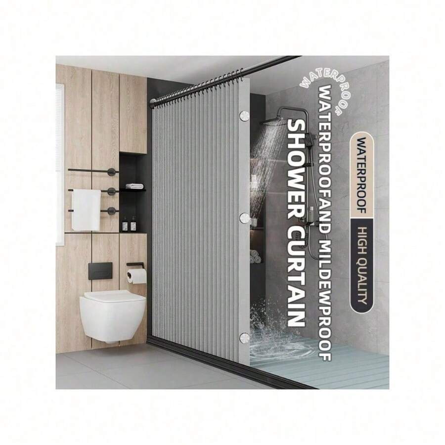 Shower Curtain Liners - Dark Gray - View 1