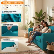 MRustc Sofa Slipcovers - Cadet Blue - View 6