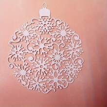 1pc Christmas Snowflake Ball Greeting Card Letter Frame Cutting Die, Suitable For Handmade Scrapbooking Supplies - Snowflake - View 5