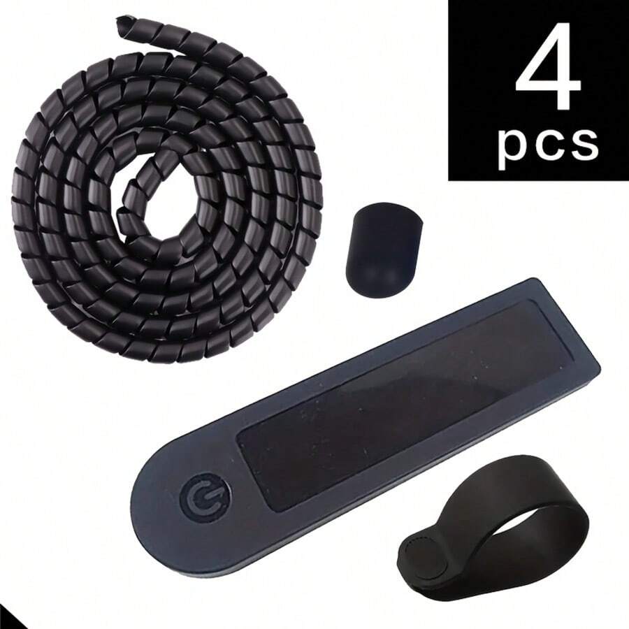 [4pcs Protective Set] M365/Pro Dashboard Protector + Thumb Throttle Cover + Kickstand Protector + Motor Cable Protector Cable Organizer, Give Your Scooter More Protection - Multicolor - View 1