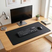 Extra Large Desk Pad Mouse Pad, Premium Non-Slip Textured Washable Rectangular Pad, Suitable For Office Home Gaming Computer Keyboard, Abstract Art Mouse Pad, Study Room Desktop Decoration Set, Back To School Desktop Accessories, Office Supplies - Black - View 10
