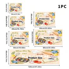 1pc Dish Drying Mat, Coffee Machine Mat, Kitchen Absorbent Non-Slip Mat, Cartoon Cooking Style Heat-Resistant Mat, Stove Countertop Heat-Resistant Mat, Baking Food Theme Decorative Mat, Suitable For Living Room, Dining Table, Restaurant Scenes, Kitchen Decor - XYLSD699 - View 13