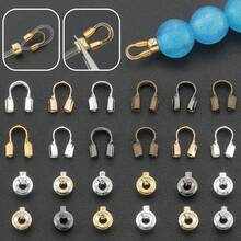 20pcs/40pcs 2D Flat DIY Connector Ring Set With U-Shaped Buckle And High-Pressure Pot Positioning Buckle, Random Mixed Colors, Suitable For DIY Jewelry Making, Bracelets, Necklaces, Anklets Accessories, U-Shaped Positioning Wire Tube, Clamp Wire Bag Buckle, Finishing Clip Buckle, Chain End Connector, Beaded Accessories, Bag Pendant, Jewelry Accessories, Handmade Craft Materials - U-shaped Buckle & Positioning Buckle - View 11