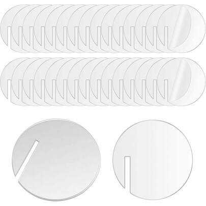 30pcs Acrylic Circle Drink Tags Round Party Drink Tag Circle Drink Markers Blank Acrylic Tag Rim Of Glass Wedding Decoration