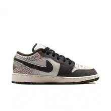 Nike Sepatu Skate Olahraga Sol Datar Ringan 1 LOW untuk Anak-Anak Besar - Putih Abu-abu - View 5