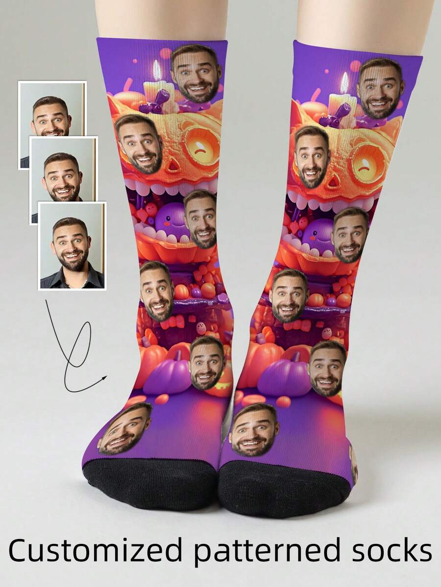 1 Pasang Kaos Kaki dengan Pola Wajah Kustom, Kaos Kaki Foto Personalisasi, Kaos Kaki Cetak Kustom, Kaos Kaki Wajah Lucu, Kaos Kaki Pola Kustom, Cetak Pola Wajah Apa Pun pada Kaos Kaki, Hadiah Ulang Tahun Pernikahan, Hadiah Hari Valentine, Hadiah Ulang Tahun Unik, Koleksi Personalisasi