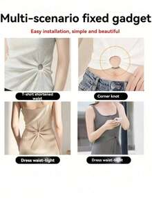 3/1pc Adjustable Hem And Cuff Clips, No Sewing Required, Suitable For T-Shirts, Shirts, Dresses - Quick Adjustment Buckle Clips, With Durable Multi-Color Clips, Clothing Tie Clips, Easy For DIY Modifications, Can Shorten Hem And Extend Sleeve Length, Suitable For Men And Women (Multiple Colors Available), Travel Essential - Multicolor - View 5