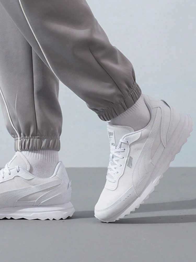PUMA Road Rider Comfortable Daily Wear Durable Breathable Low-Top Casual Shoes Unisex White - White - View 1