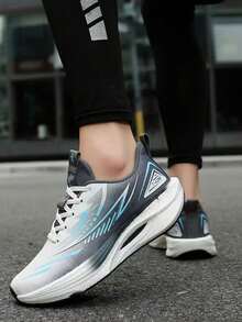 Unisex Carbon Plate Marathon Running Shoes - Cushioned Athletic Shoes, Anti-Slip Shock Absorption, Low-Top Breathable Design, Suitable For Marathon, Gym And Training Scenarios, All Season Wear - White Smoke Ash - View 5