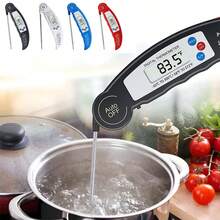 Digital Folding Stainless Steel Probe Food Thermometer - Water Thermometer, Meat Thermometer, Suitable For Kitchen, Barbecue, Baking And Other Kitchen Supplies And Accessories (1 AAA Battery Not Included) - L - 查看 9