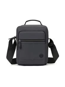 1pc Solid Color Casual Fashion Backpack Nylon Fabric Zipper Closure Minimalist Men's One Shoulder Crossbody Handbag Suitable For Daily Commute Work Business Meetings - Multicolor - View 4