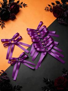 50/30PCS/5pcs Halloween Ribbon Bows For Flower Gift Wrapping, Balloons And Various Decorations, Handmade Sewing Accessories Bows, DIY Jewelry Hair Accessories - Ribbon Bow - View 16