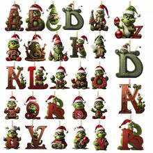 The Grinch 1pc Acrylic Letter Ornament, Christmas Decoration, Christmas Tree Hanging Decor, Holiday Hanging Ornament - Multicolor - View 2