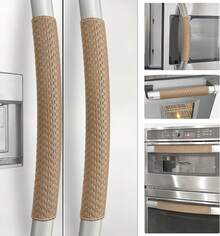 Refrigerator Door Handle Covers, Set Of 6, Performance Appliance Handle Covers, Non-Slip Fridge Door Handle Covers, Keep Your Kitchen Clean - ColorA - View 1