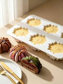 Petal, Peanut, Pistachio And Raspberry Silicone Molds, Platinum Silicone Material, Suitable For Mousse Cake, Filled Chocolate, Pudding And Jelly, Halloween And Christmas Party Decoration, Oven And Freezer , Temperature Range -40℃ To 230℃ - White - View 4