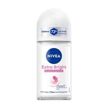 NIVEA 妮維亞女用超亮白滾珠除臭劑 50ml | 長效清新、肌膚光滑 | 滾珠除臭劑、無酒精 | 48小時長效異味防護 - Extra Brightening - 50ml - 查看 1