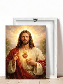 1pc Christian Wall Art, Sacred Heart Of Jesus Print, Religious Art, Catholic Home Decor Poster, Gift, Suitable For Bedroom, Living Room, Kitchen, Apartment, Wall Art, Wall Decor, Home Decor, Room Decor, Canvas Wall Art, Poster, Optional Frame - 1PCS - View 23