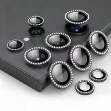 Camera Lens Protector For Samsung A56/A26/A36/S26 Ultra/S25/S23/A35/A55, Diamond Inlaid Lens Film, Shiny Lens Decoration, 3D Coverage Effective Scratch Resistance, Fashionable Matching - Diamond - View 9