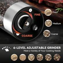 1pc Silver Electric Salt/Pepper Grinder (Battery Not Included) - Silver - View 4