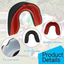 1pc Mouthguard For Football, Basketball, MMA And Boxing - EVA Dual-Layer Gel Material, Comes With Hard Protective Case, Multi-Color Options, Breathable And Comfortable - Multicolor - View 7