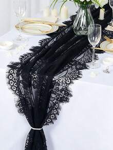 Wedding Table Runner, Embroidered Bohemian Table Runner, Lace Flower Decorative Table Runner, Vintage Rural Lace Table Runner, Used For Wedding Party Bridal Shower Decoration, Anniversary, Christmas Party Decoration, Kitchen And Home Decoration. - Multiple Styles - View 14