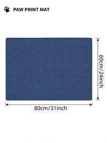 Universal Pet Feeding Mat, Suitable For Cats And Dogs, Prevents Food And Water Spills, Fits Small, Medium And Large Pets, Non-Slip Design, Suitable For Daily Feeding, Protects Floors From Food And Water Bowl Spills And Stains - Blue - View 11