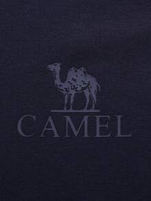 CAMEL CROWN 男士戶外運動 POLO T恤短袖上衣，舒適透氣快乾，適合春夏全年穿著 - 藏藍 - 查看 3