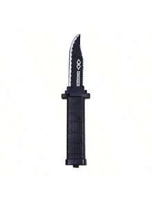 1 pieza Cuchillo retráctil de plástico con resorte como broma de susto o novedad - Negro - Ver 19