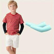 1/3 Pairs Kids Compression Cooling Arm Sleeves, Breathable Elastic Quick-Dry Sports Arm Sleeves, Nylon Suitable For Most Summer Outdoor Sports - Multicolor - View 9