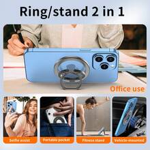 Magnetic Cell Phone Ring Holder Mobile Phone Bracket Removable Cell Phone Grip Kickstand For IPhone MagSafe - Multicolor - View 4