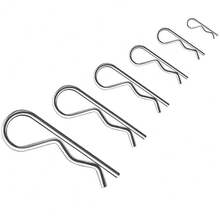 Carbon Steel Galvanized R-Type Cotter Pins, B-Type Hair Pin Pins, Wavy Cotter Pins, Multiple Sizes R-Type Cotter Pin Set, R-Type Spring Cotter Pins, Wavy Split Hair Clips, Traction Pins For Automotive - A - View 6
