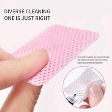 Lint-Free Nail Wipes, Nail Polish Remover Pads, Eyelash Extension Wipes, Soft Non-Woven Acetone Nail Polish Remover Pads, Nail Wipes For Nail Prep And Gel Nail Polish Removal, Lint-Free Nail Gel Wipes, Eyelash Extension Wipes - Pink - View 4